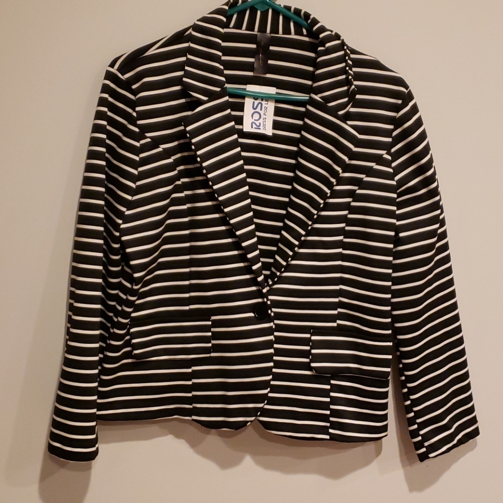 Womens Dress Striped Blazer